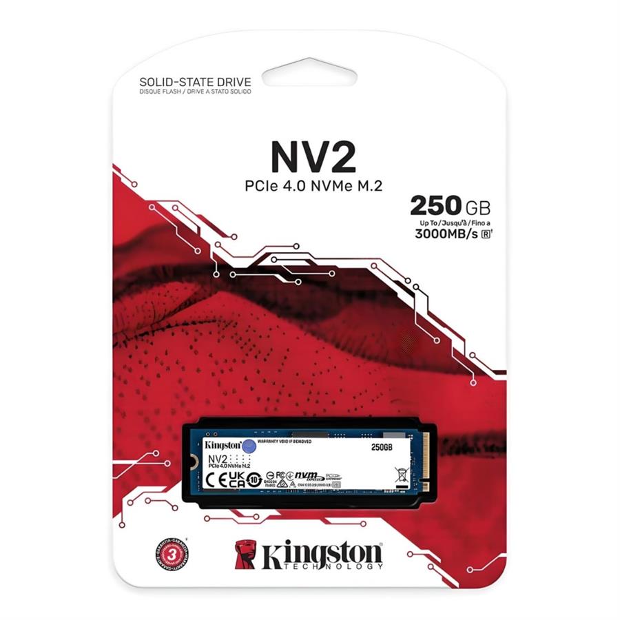 DISCO SSD KINGSTON 250GB M2 NV2 2280 PCIe 4.0 NVMe