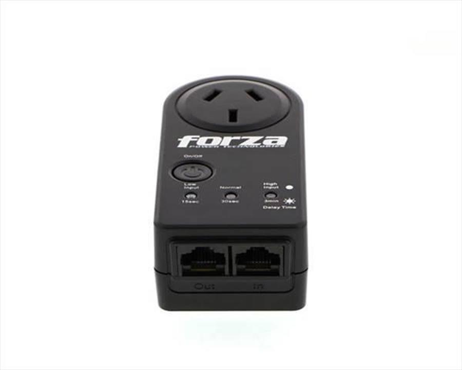 PROTECTOR DE VOLTAJE FORZA FVP1202N + RJ45 ZION NEGRO 1800W