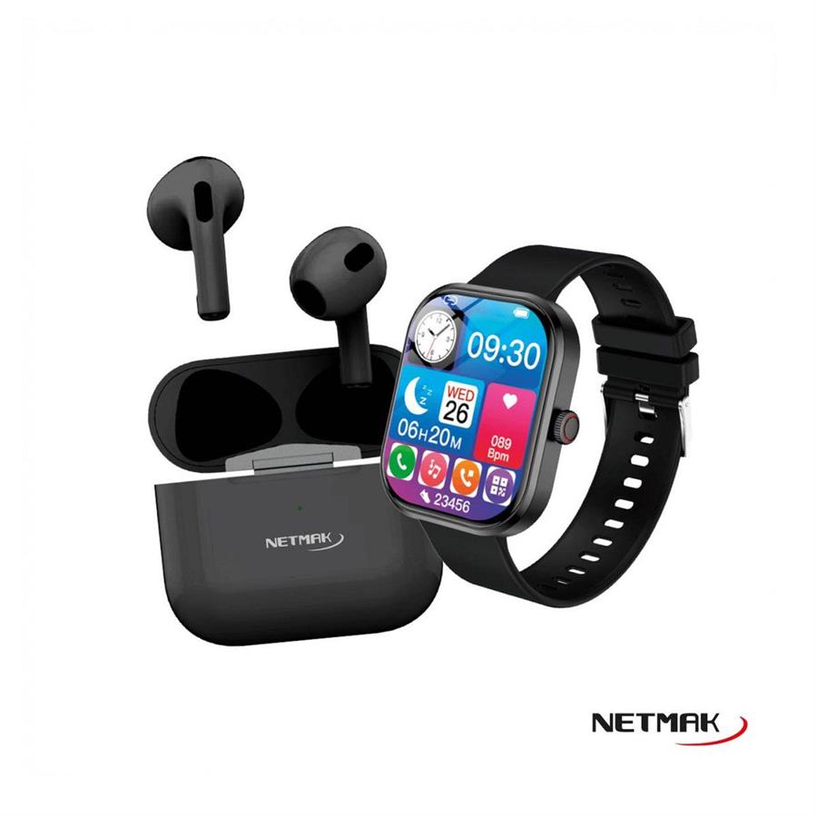 RELOJ SMART + AURIS TWS NM-VITALITY NETMAK