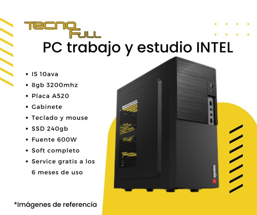 Pc completa para trabajo y estudio I5